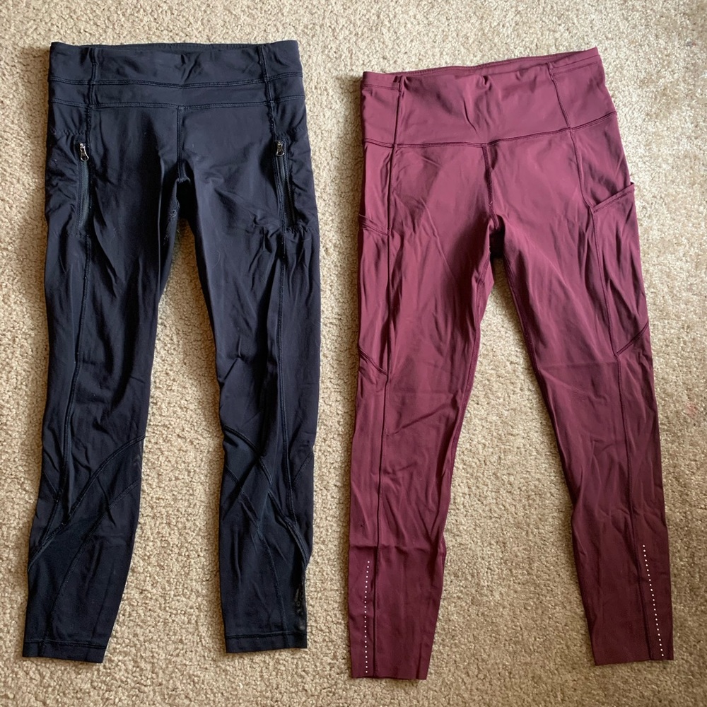 Lululemon leggings both size 8 (selling TOGETHER)